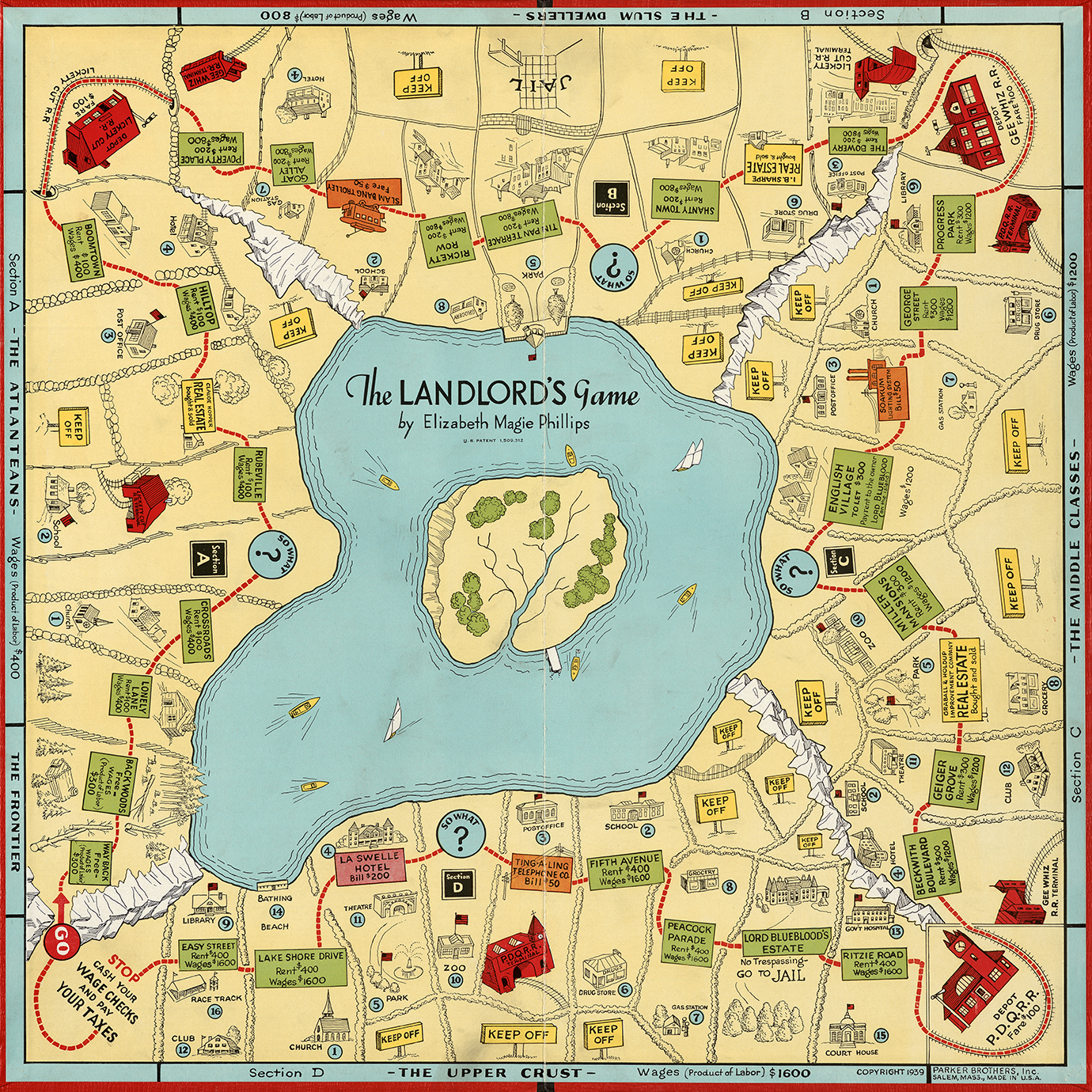 Landlord's Game Board - 1939